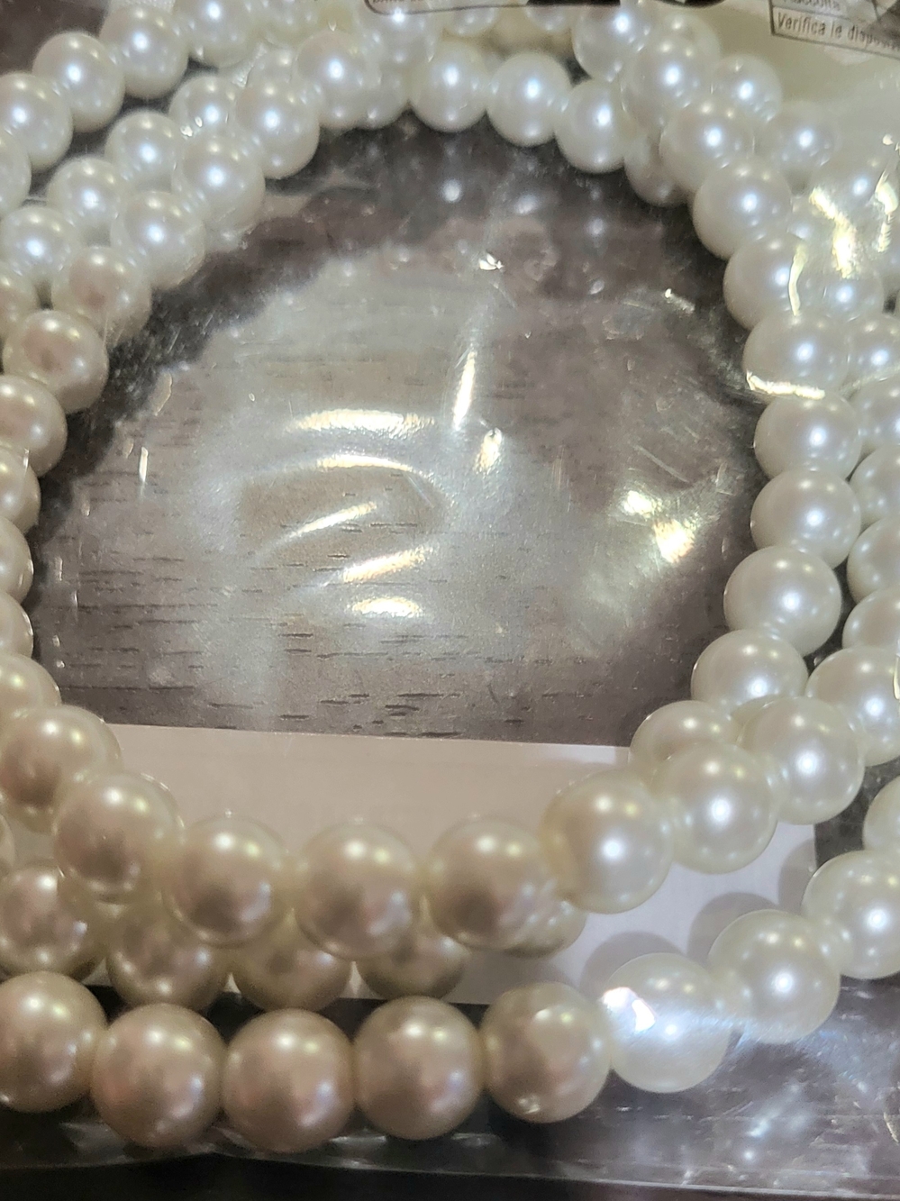 Classic Ivory Faux Pearl Necklace - Timeless Women’s Jewelry - Picture 3 of 4